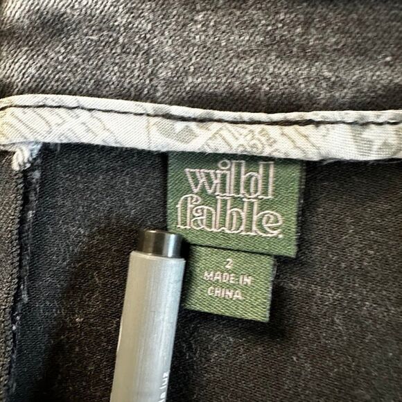 Wild Fable Acid Wash Denim Miniskirt in Black Grey size 2 - Picture 4 of 7